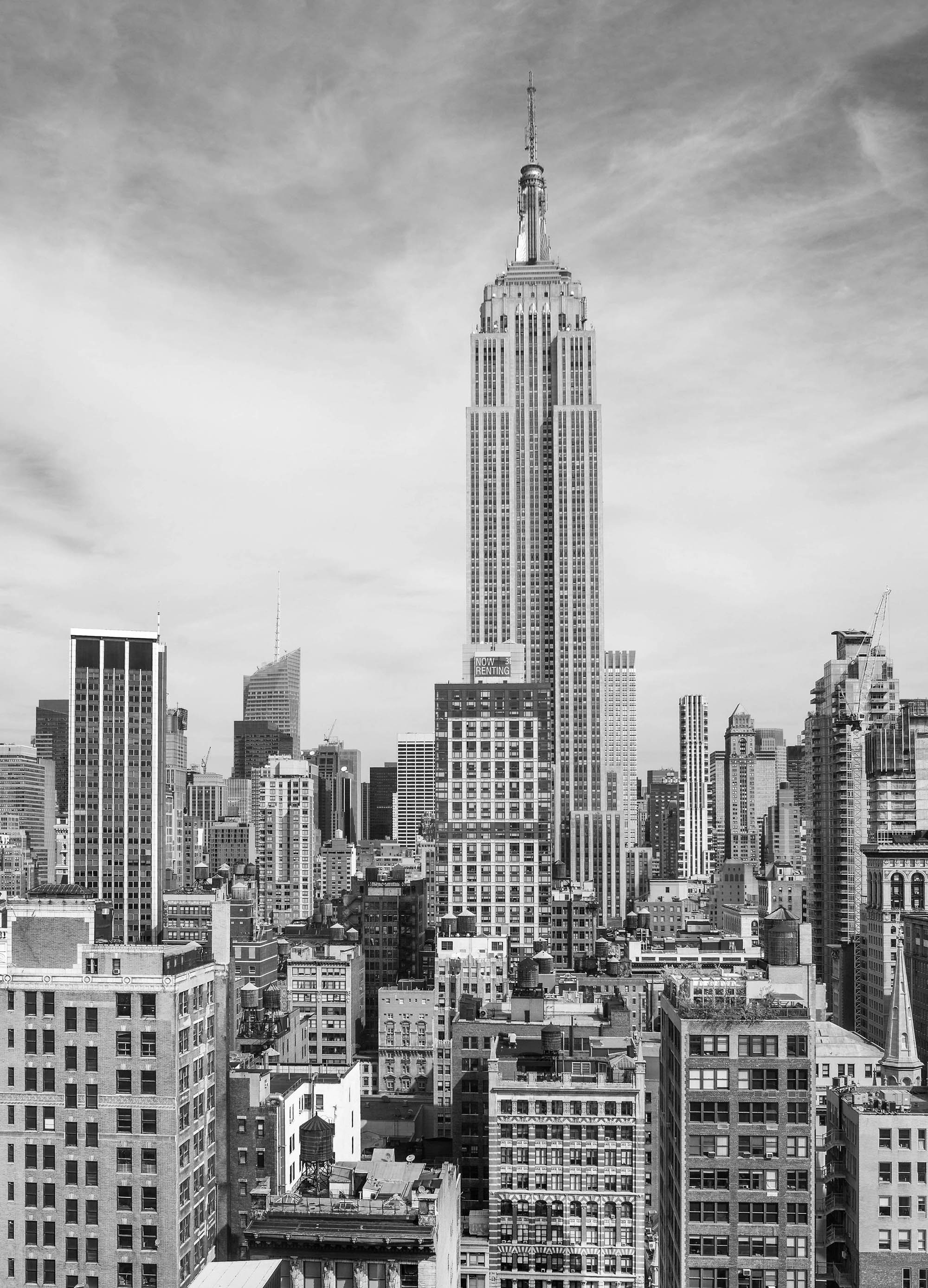 38++ New york bilder schwarz weiss , Fototapete EMPIRE STATE BUILDING 183 x 254 cm NewYork, Skyline